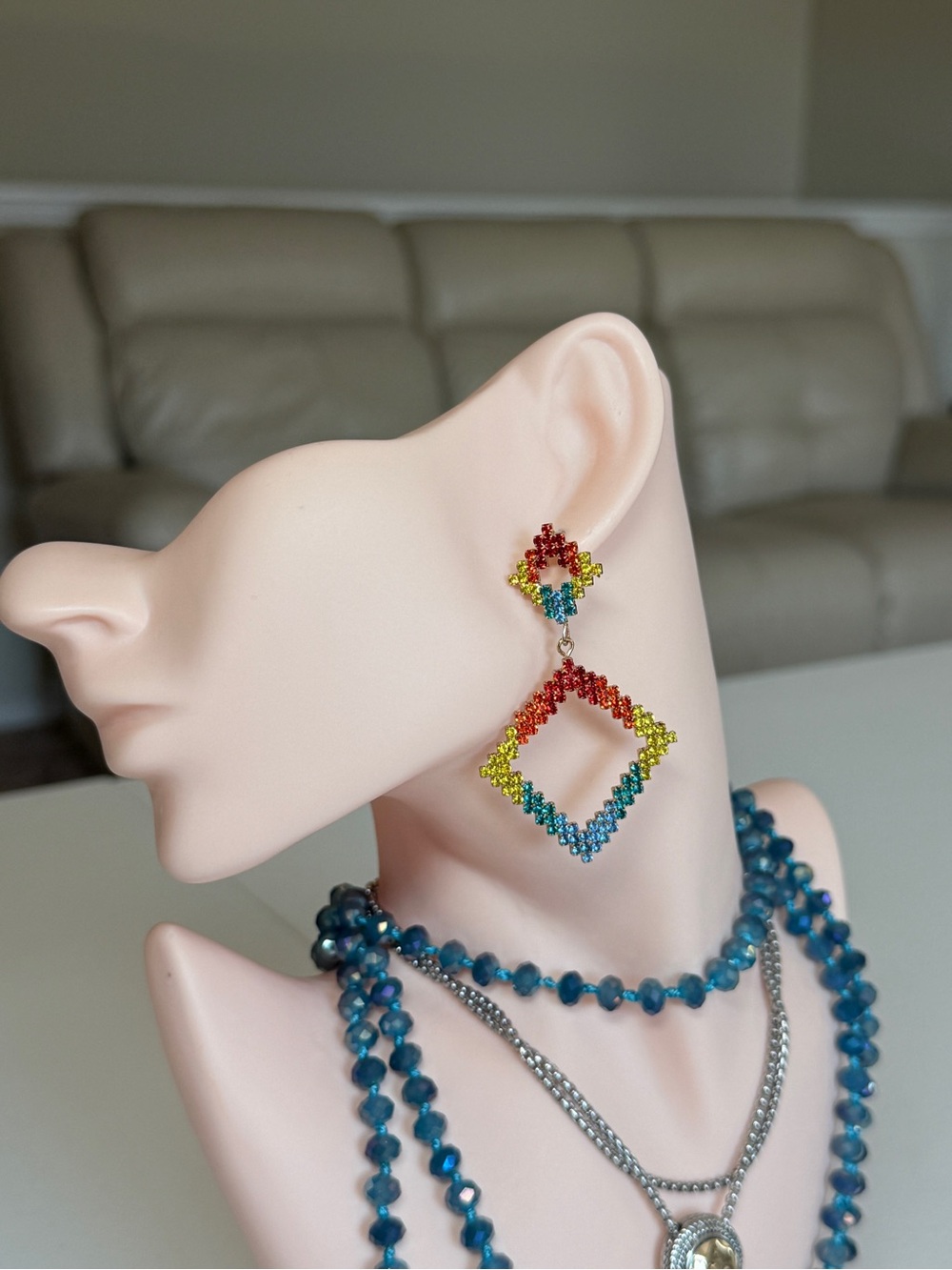 Colorful Drop Dangle Earrings - Multicolor